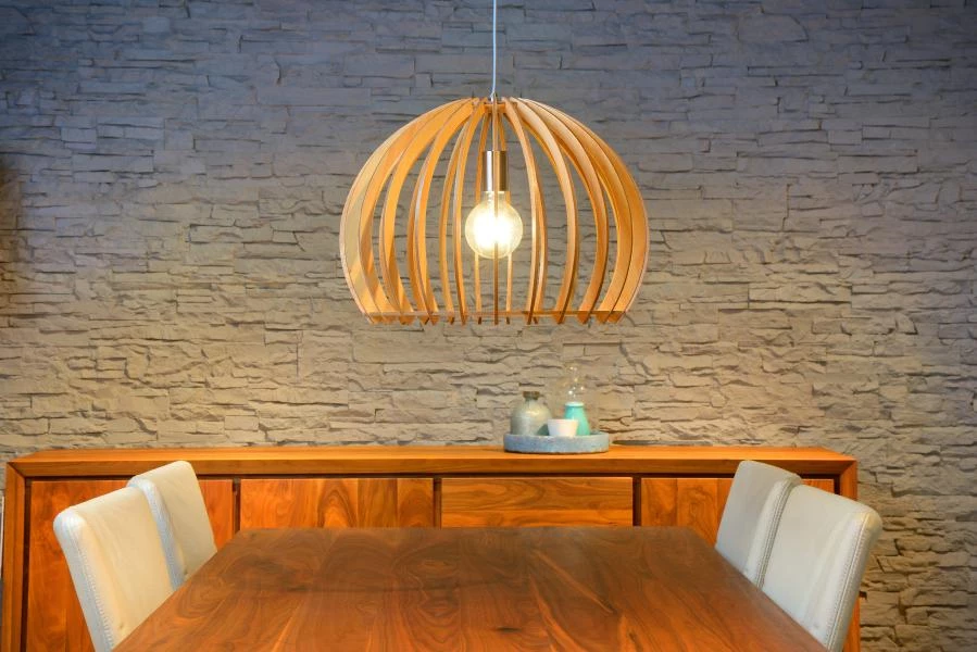 Lucide BOUNDE - Pendant light - Ø 50 cm - 1xE27 - Natural - ambiance 1